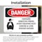 Signmission Contains Asbestos Fibers Danger Sign, Vinyl Decal, 10in W x 7in L, 2PK OS-2PACK-DS-D-710-L-1102 - alternate 2